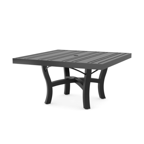 Woodard Tri-Slat 36" Square Umbrella Coffee Table with Carson Base - 5P5400-02637