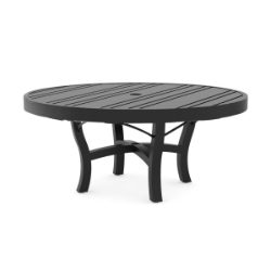 Woodard Tri-Slat 54" Round Umbrella Coffee Table with Carson Base - 5P5400-02654