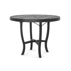 Woodard Tri-Slat 48" Round Counter Height Umbrella Table with Carson Base - 5P5500-02648