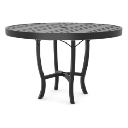 Woodard Tri-Slat 60" Round Counter Height Umbrella Table with Carson Base - 5P5500-02660