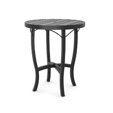 Woodard Tri-Slat 36" Bar Height Round Umbrella Table  with Carson Base - 5P6600-02636