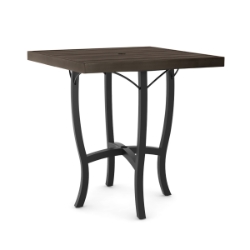 Woodard Tri-Slat 36" Bar Height Square Umbrella Table with Carson Base - 5P6600-02637