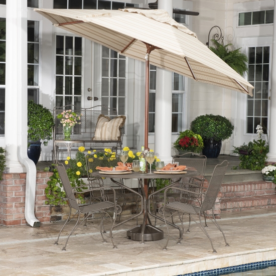 Woodard Tucson Wrought Iron Outdoor Dining Set - WD-TUCSON-SET3