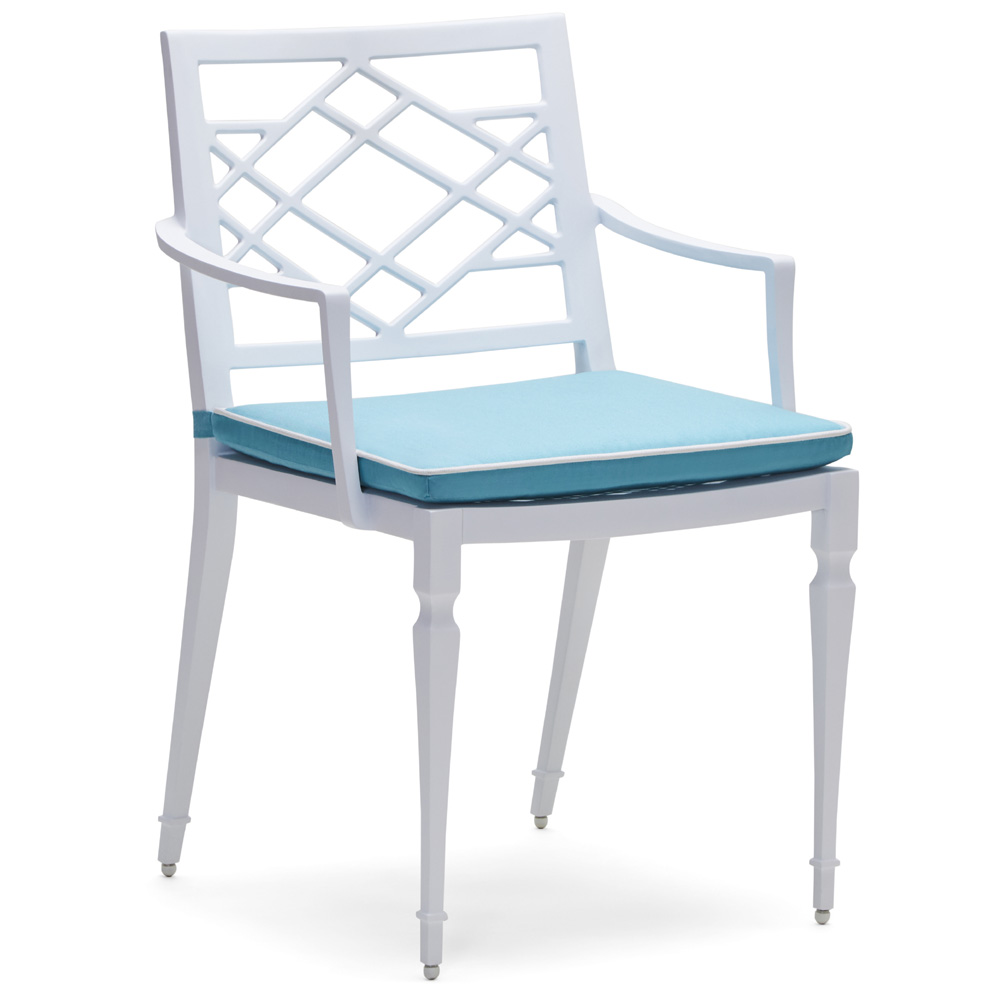Woodard Tuoro Dining Arm Chair with Seat Cushion - 7S0401ST