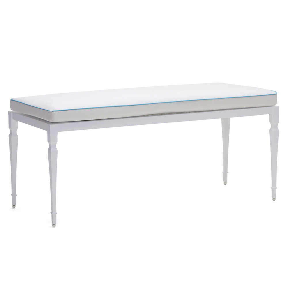 Woodard Tuoro Bench with Seat Cushion - 7S0422ST