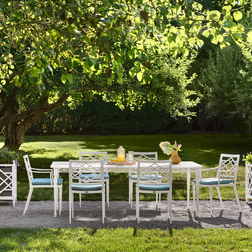 Woodard Tuoro Rectangle Dining Table Set for 6 - WD-TUORO-SET1