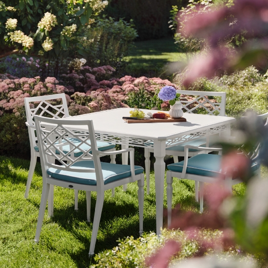 Woodard Tuoro Rectangle Dining Table for 4 - WD-TUORO-SET2