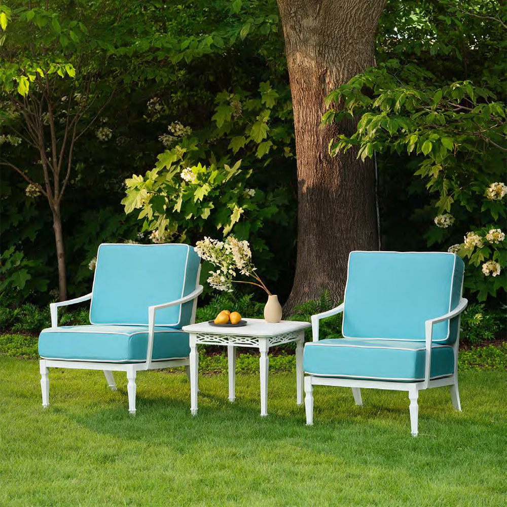 Woodard Tuoro Lounge Chair Set with Side Table - WD-TUORO-SET4