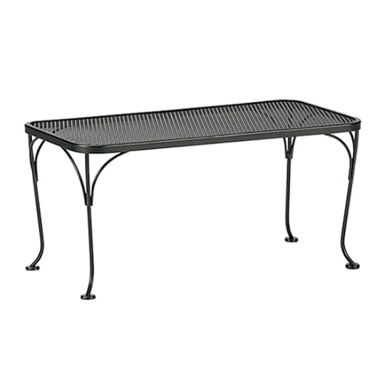 Wrought Iron Mesh 36" x 18" Coffee Table