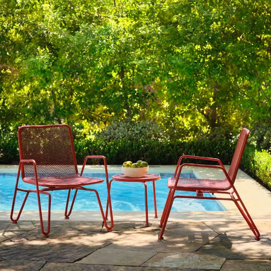 Woodard Turner Spring Lounge Chair and Side Table Set - WD-TURNER-SET4