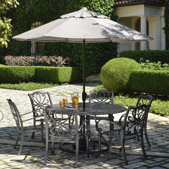 9' Auto Tilt Market Umbrella in Hammered Bronze - ZU-29-36WD