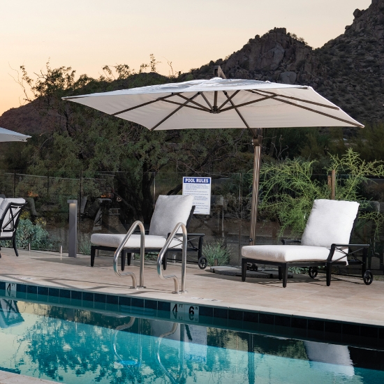 10 ft tilting patio umbrella stand Homrest 10ft Patio Umbrella with Base, Outdoor Offset Cantilever Umbre