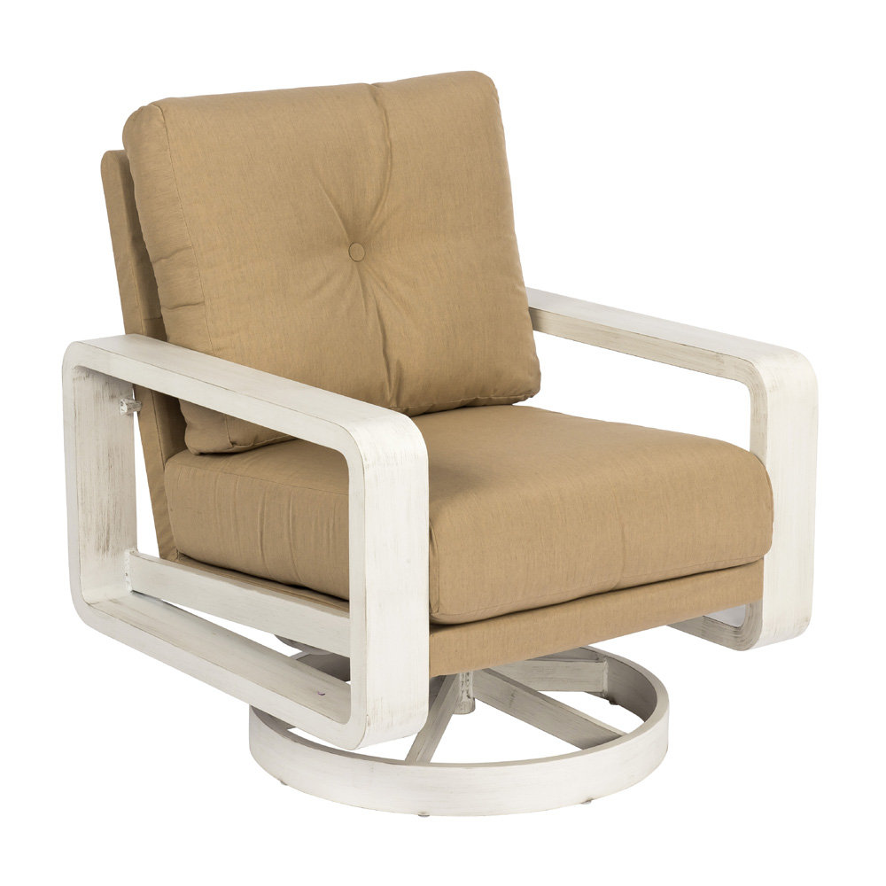 Woodard Vale Upholstered Swivel Lounge Chair - 7D0877