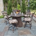 Counter Height Aluminum Fire Pit Table with Napa Top - 650749-03148FP