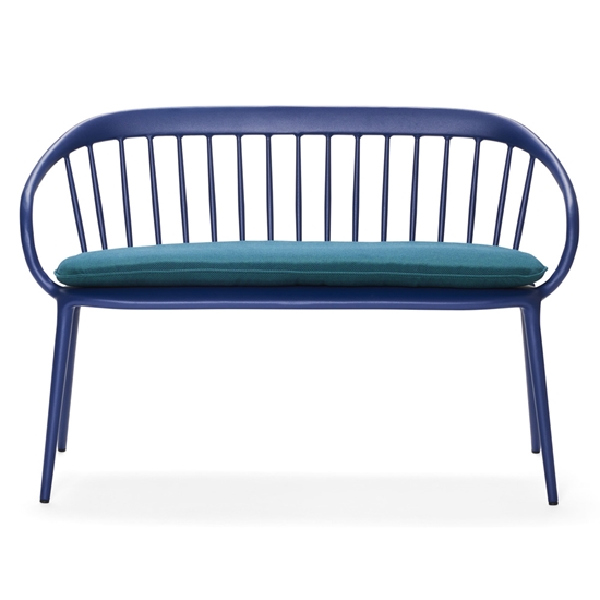 Windsor Bench with Seat Cushion front angle