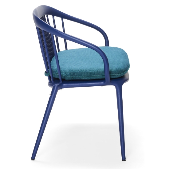 Windsor Bench with Seat Cushion side angle