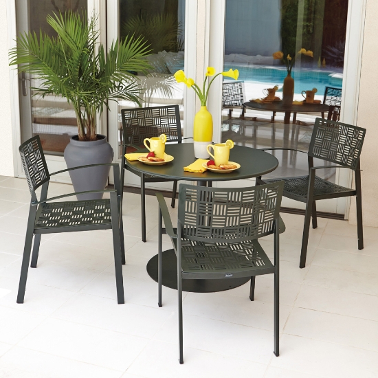 36" Round Solid Top Umbrella Table w/ Pedestal Base - 13L3RU36