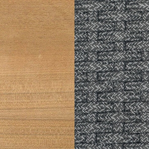 Teak with Charcoal Rope